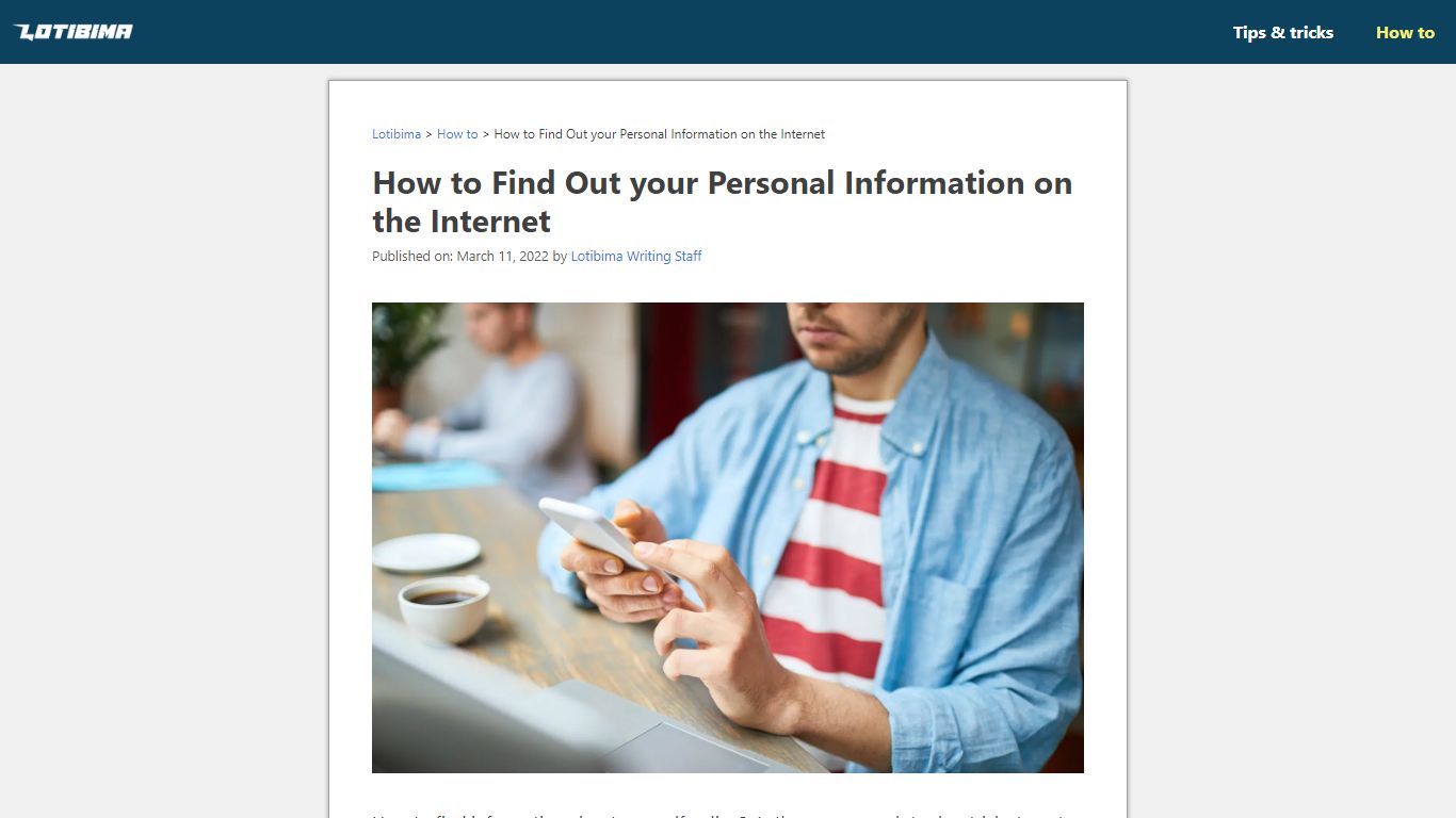 How to Find Out your Personal Information on the Internet - Lotibima